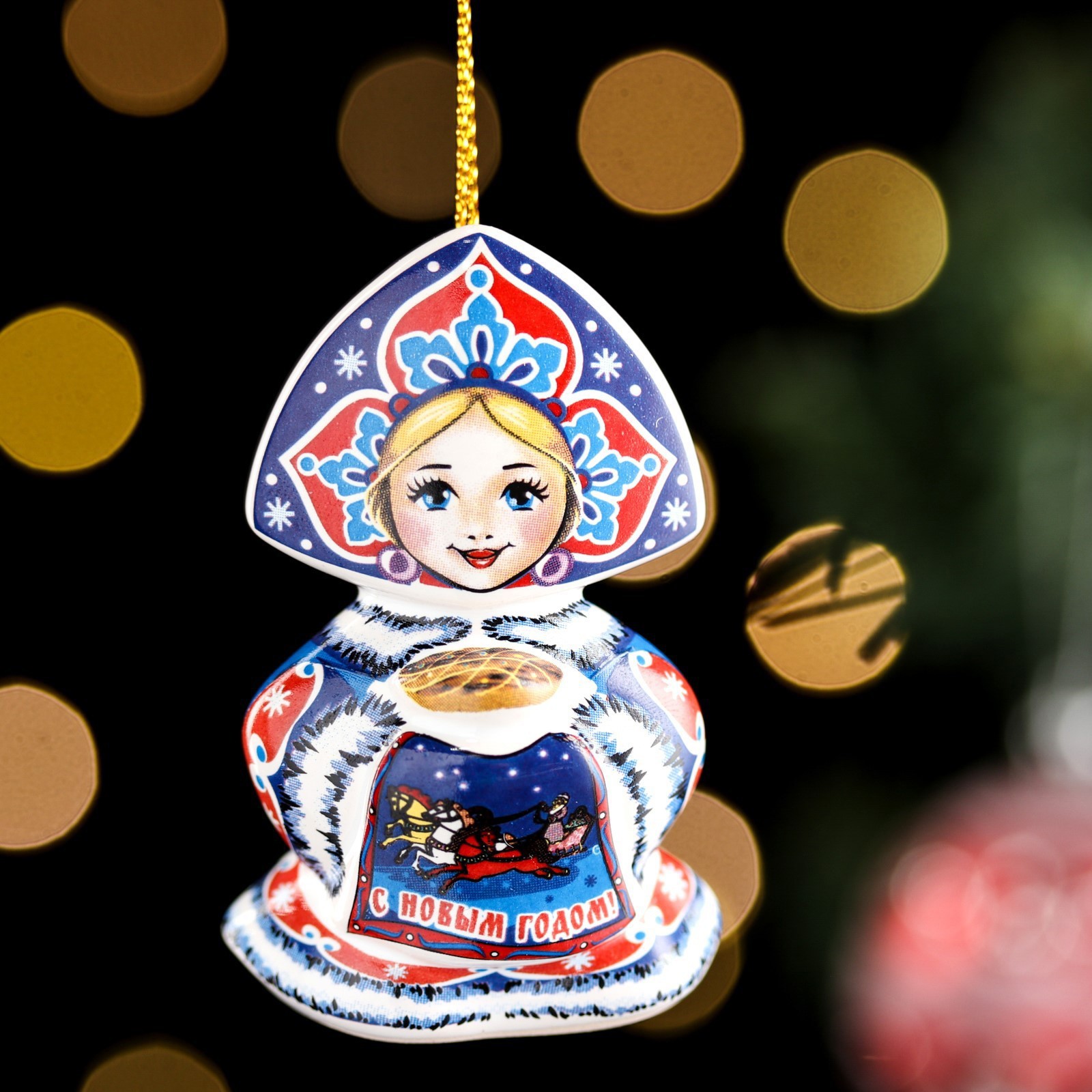 Изображение товара Елочная игрушка Машенька Simaland 9796992 6 см x 6 см разноцветный