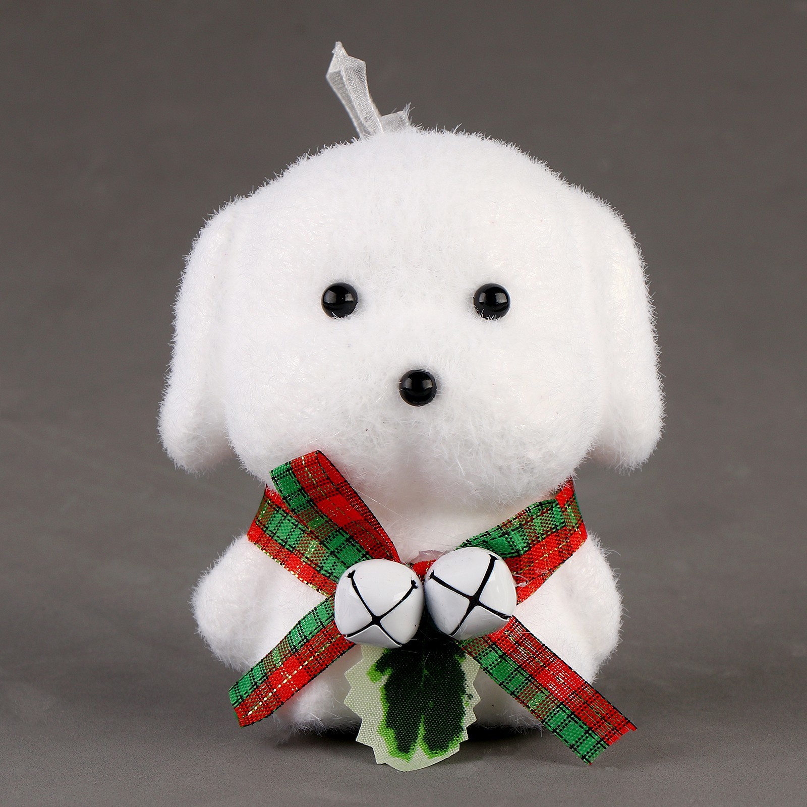 Изображение товара Ёлочная игрушка Собака белая Simaland 9689518 из пенопласта с колокольчиком