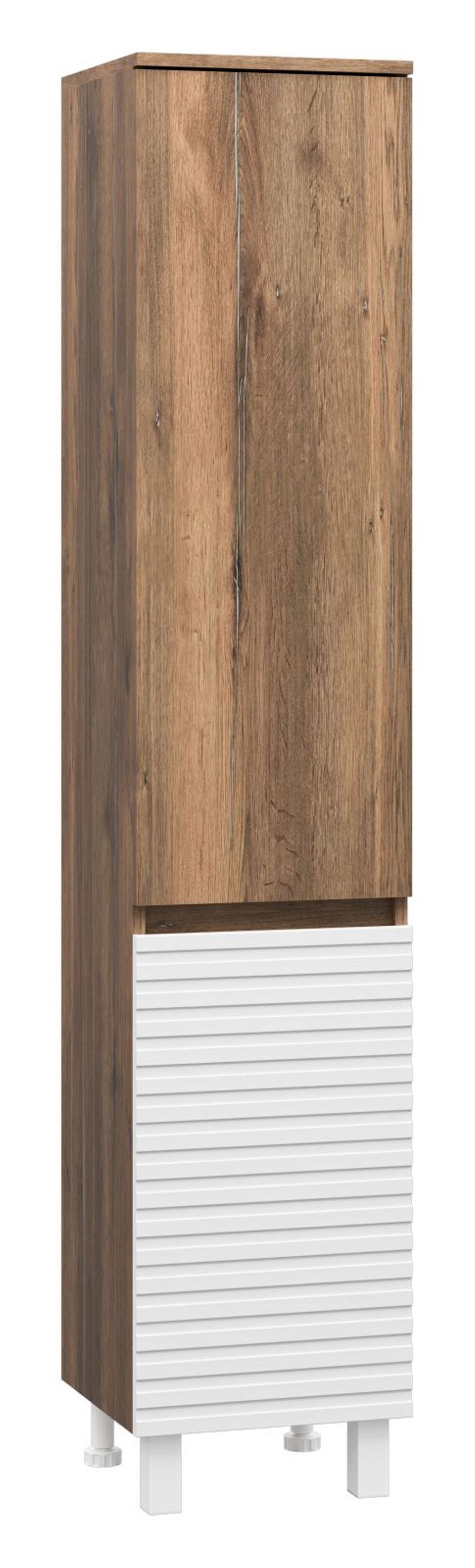 Изображение товара Шкаф подвесной Brevita DAK-050350-19/01П 35x165см белый и темно-коричневый