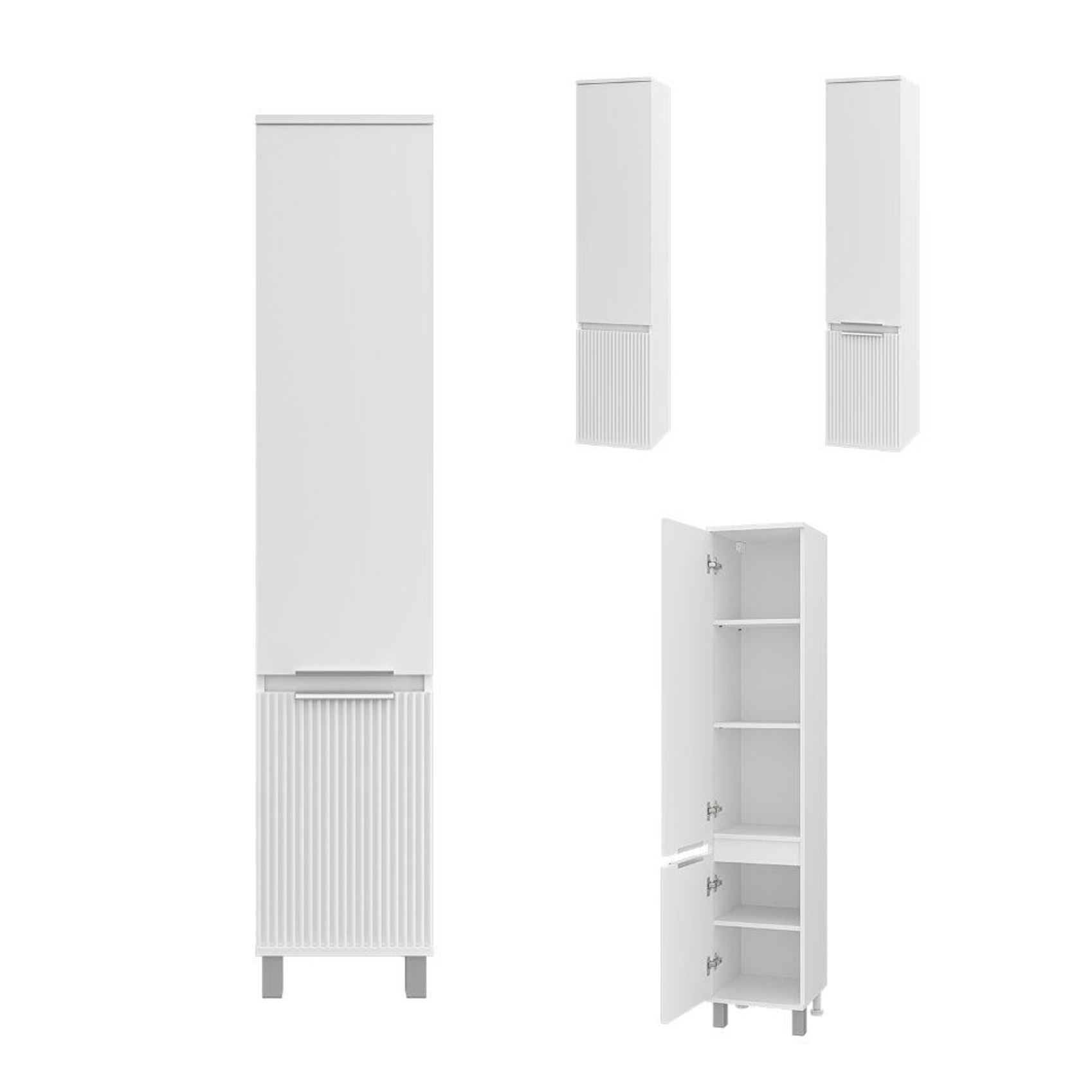 Изображение товара Подвесной шкаф для ванной Misty Enf-05035-010L черный 35x165 см влагостойкий