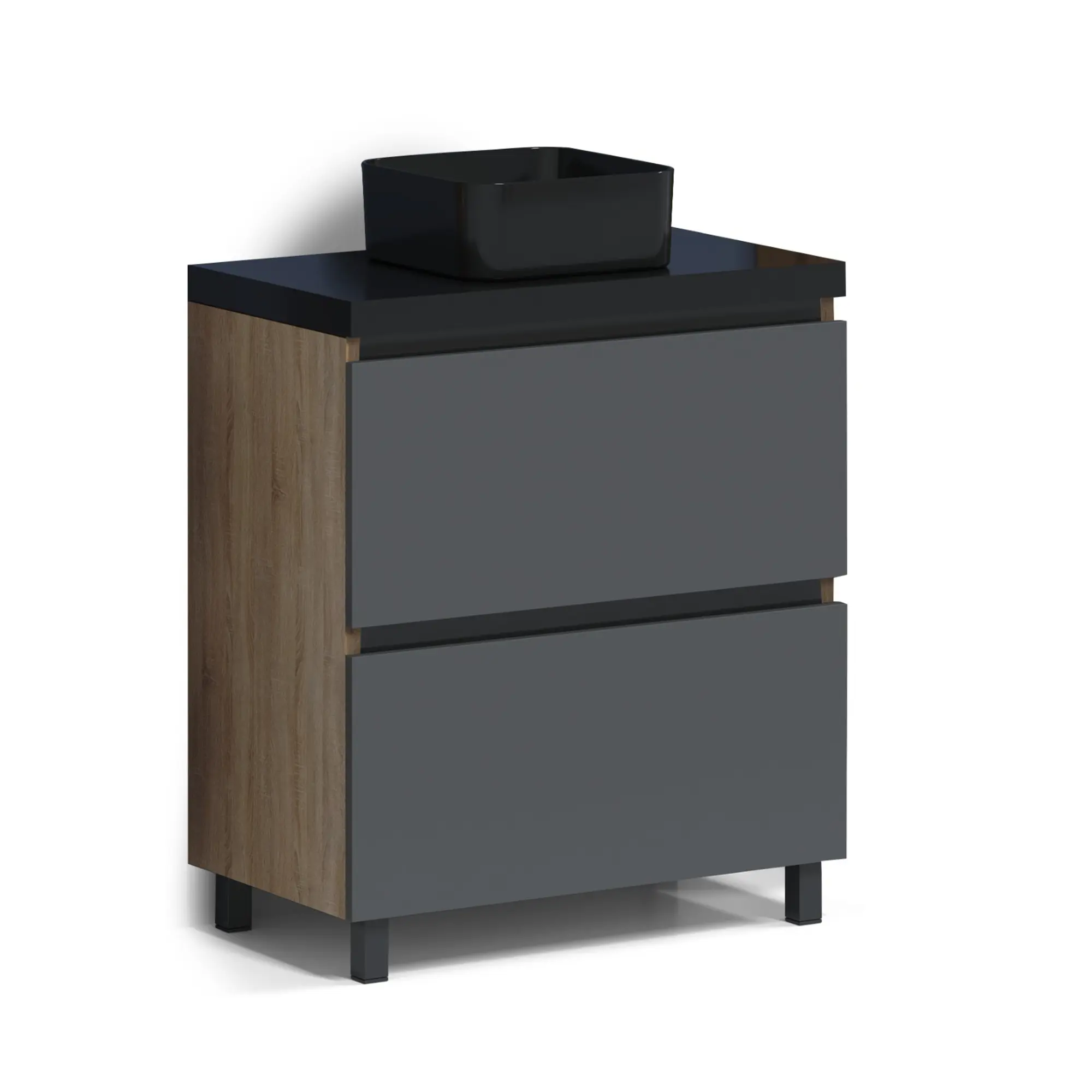 Изображение товара Тумба под раковину Рондо 80 F черная