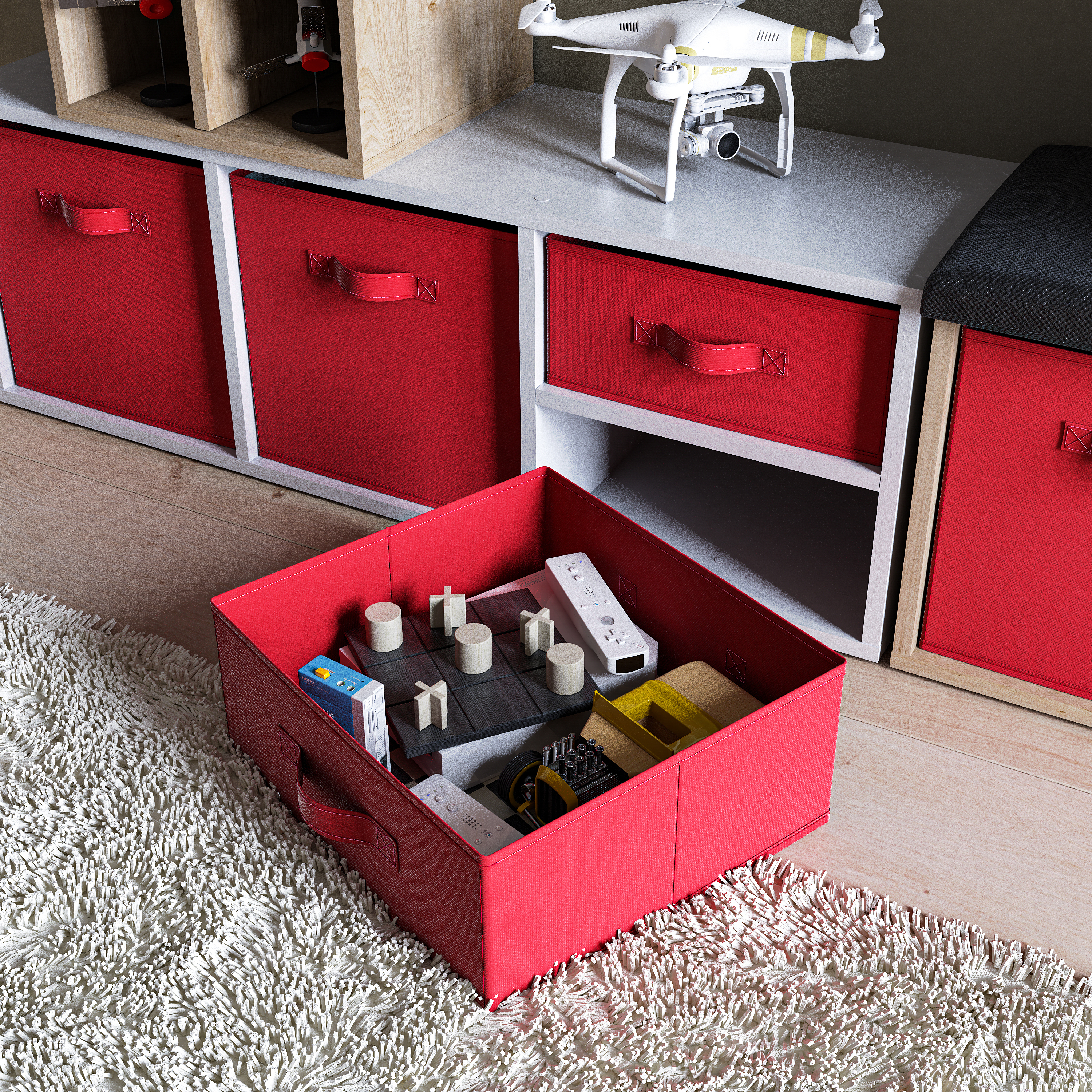 Изображение товара Коробка складная Spaceo KUB 31x31x15 см из полипропилена без крышки