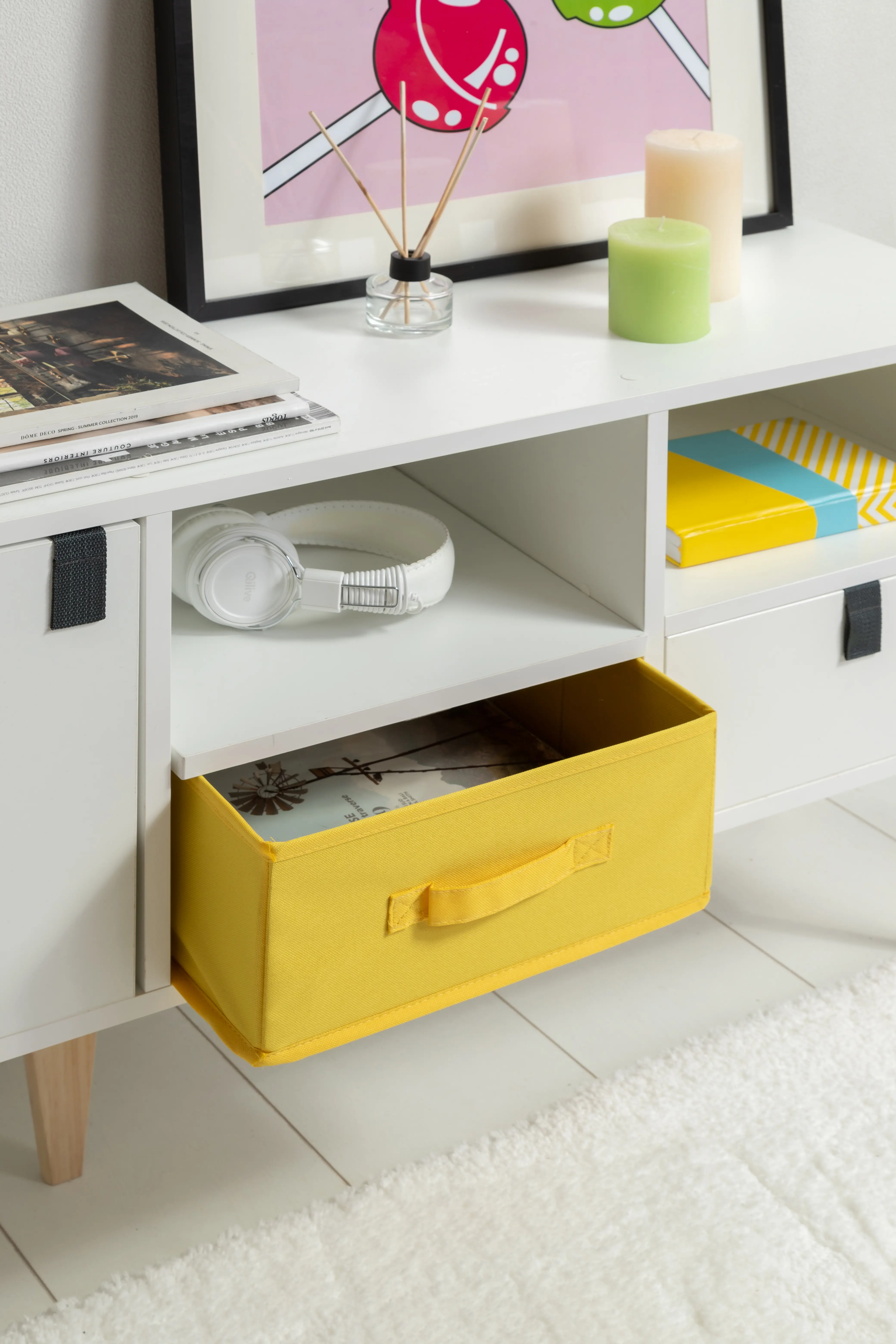 Короб Spaceo KUB Banana 15x31x31 см 14.4 л полиэстер цвет жёлтый - 2
