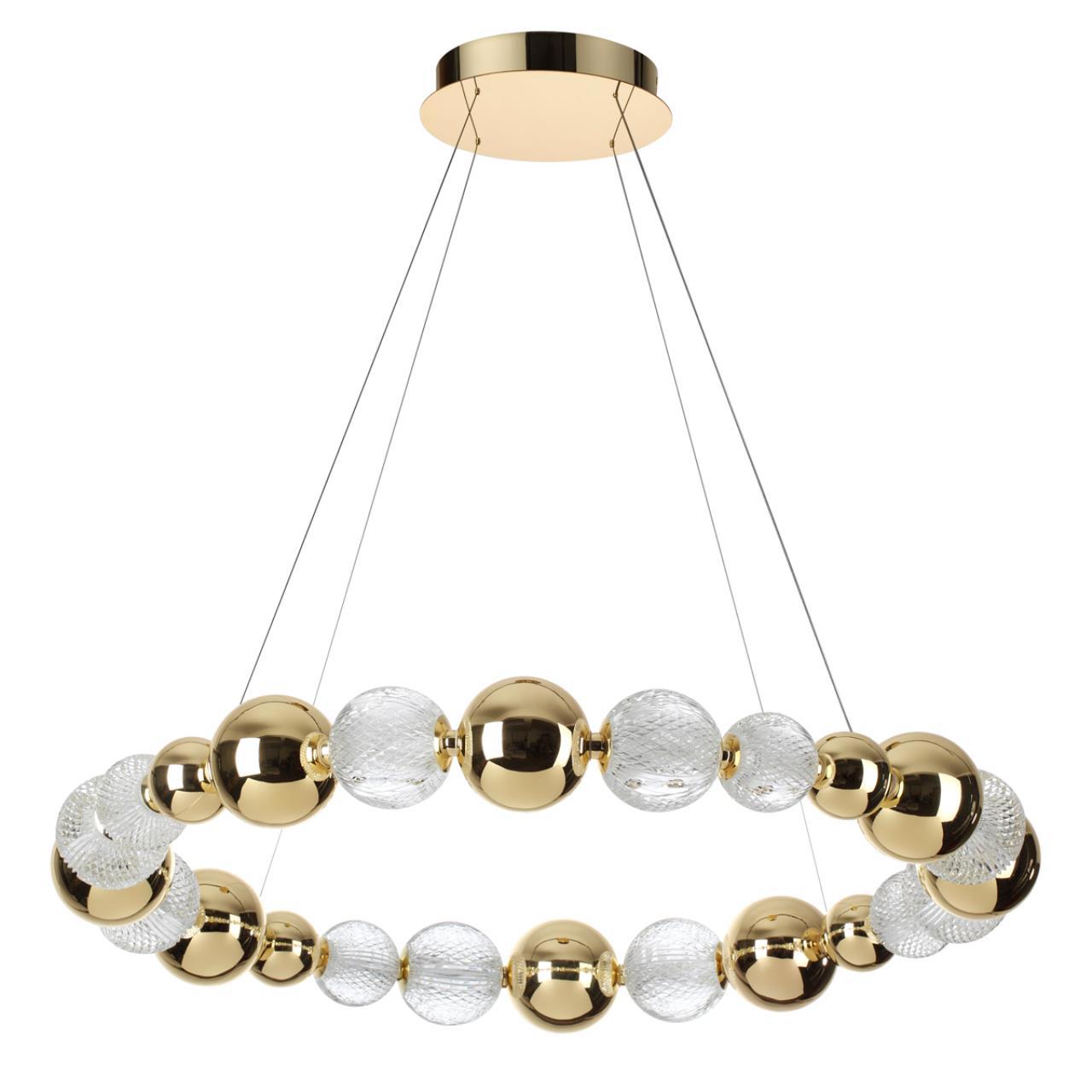 Изображение товара Люстра подвесная светодиодная Сонекс 1045745/l 14 м² золотая нейтральный белый свет