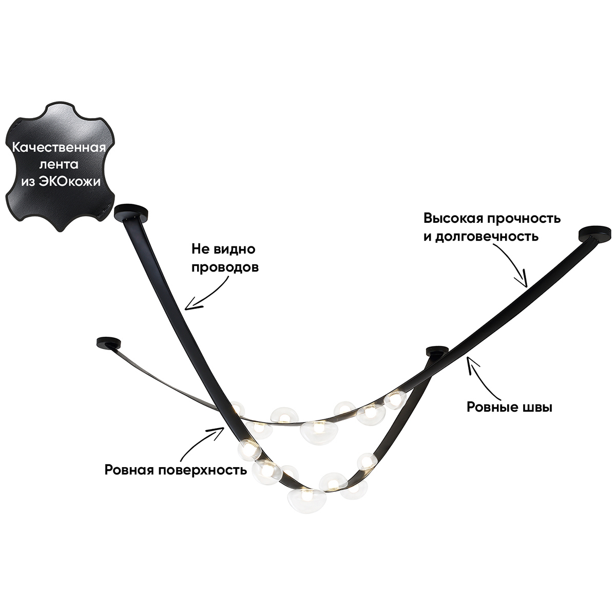 Изображение товара Светильник подвесной светодиодный Crystal lux 0270/207 14 м² нейтральный белый свет цвет черный