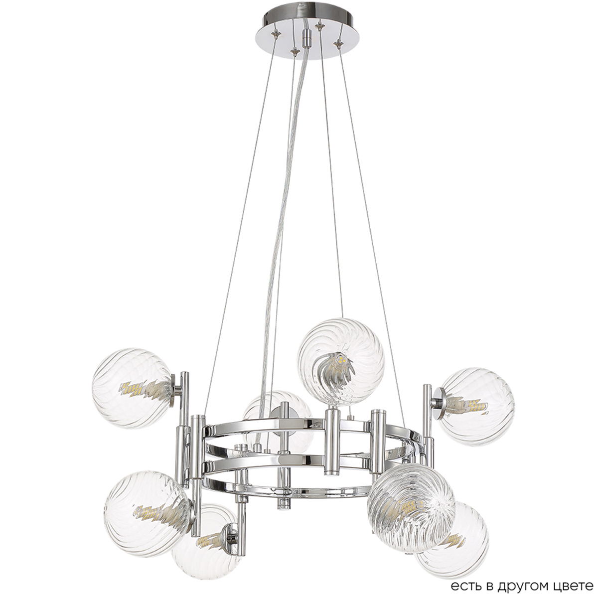 Изображение товара Люстра подвесная светодиодная Crystal lux 2271/308 16 м² нейтральный белый свет цвет серый/серебристый