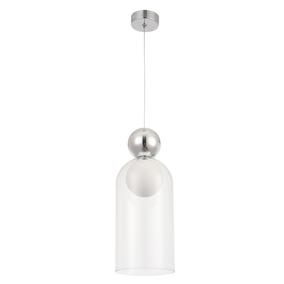 Изображение товара Светильник подвесной светодиодный Crystal lux 1000/201.1 2 м² нейтральный белый свет цвет серый/серебристый Изображение товара Светильник подвесной светодиодный Crystal lux 1000/201.1 2 м² нейтральный белый свет цвет серый/серебристый