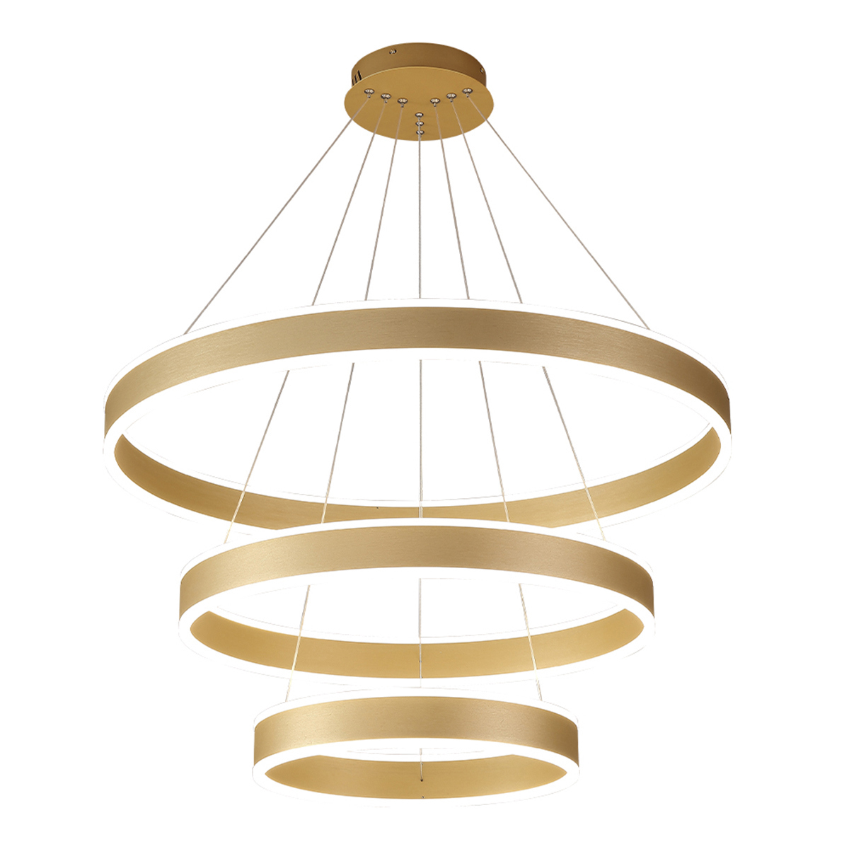 Изображение товара Люстра потолочная светодиодная Crystal lux 0980/303 с пультом управления 18 м² нейтральный белый свет цвет жёлтый/золотой