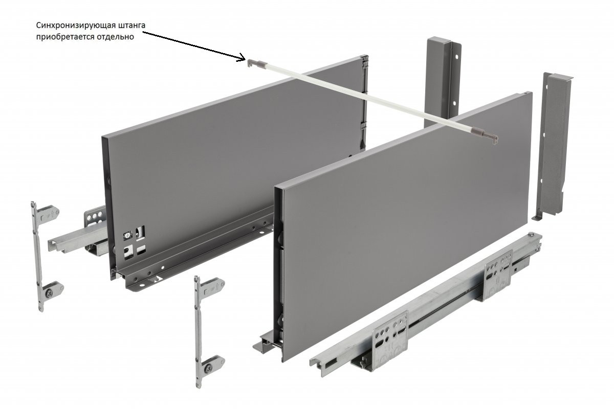 Изображение товара Система выдвижения GTV Axis Pro push to open L-350 мм высокий антрацит