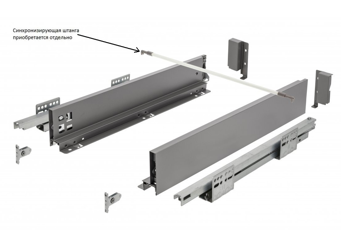Изображение товара Система выдвижения GTV Axis Pro push to open L-550 мм антрацит