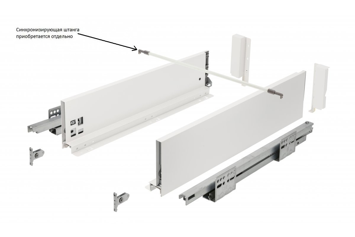 Изображение товара Система выдвижения GTV Axis Pro push to open L-350 мм средний H-120 мм цвет белый
