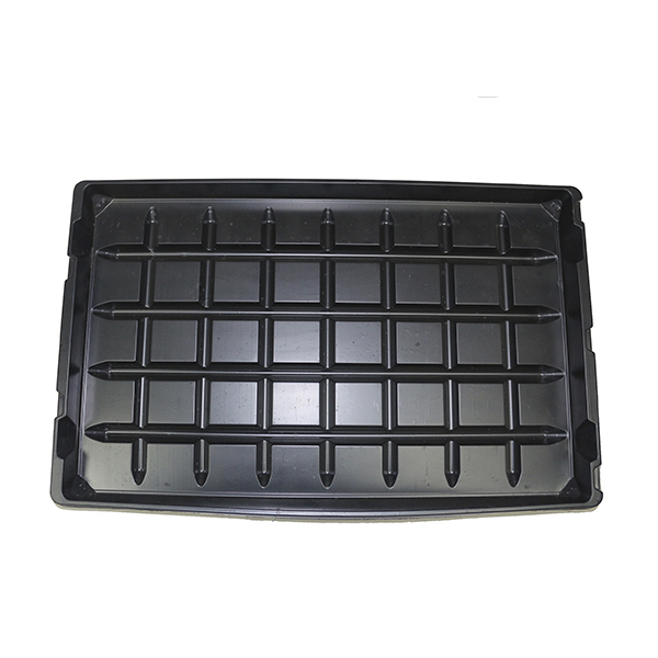 Изображение товара Поддон для рассады 55x34x4 см черный — прочный полистирол