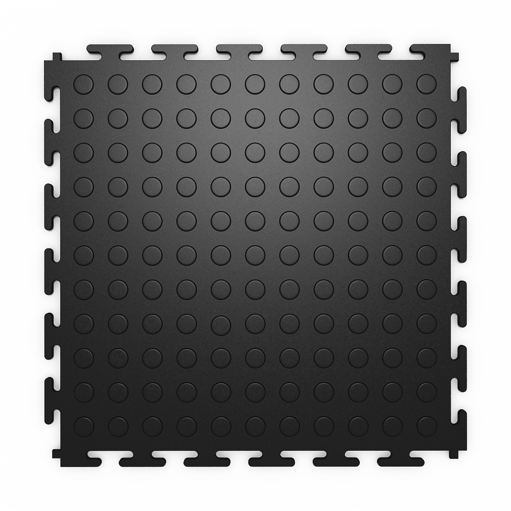 Изображение товара Модульная ПВХ плитка LT mini black Coin 25x25 см 5 мм влагостойкая и морозостойкая