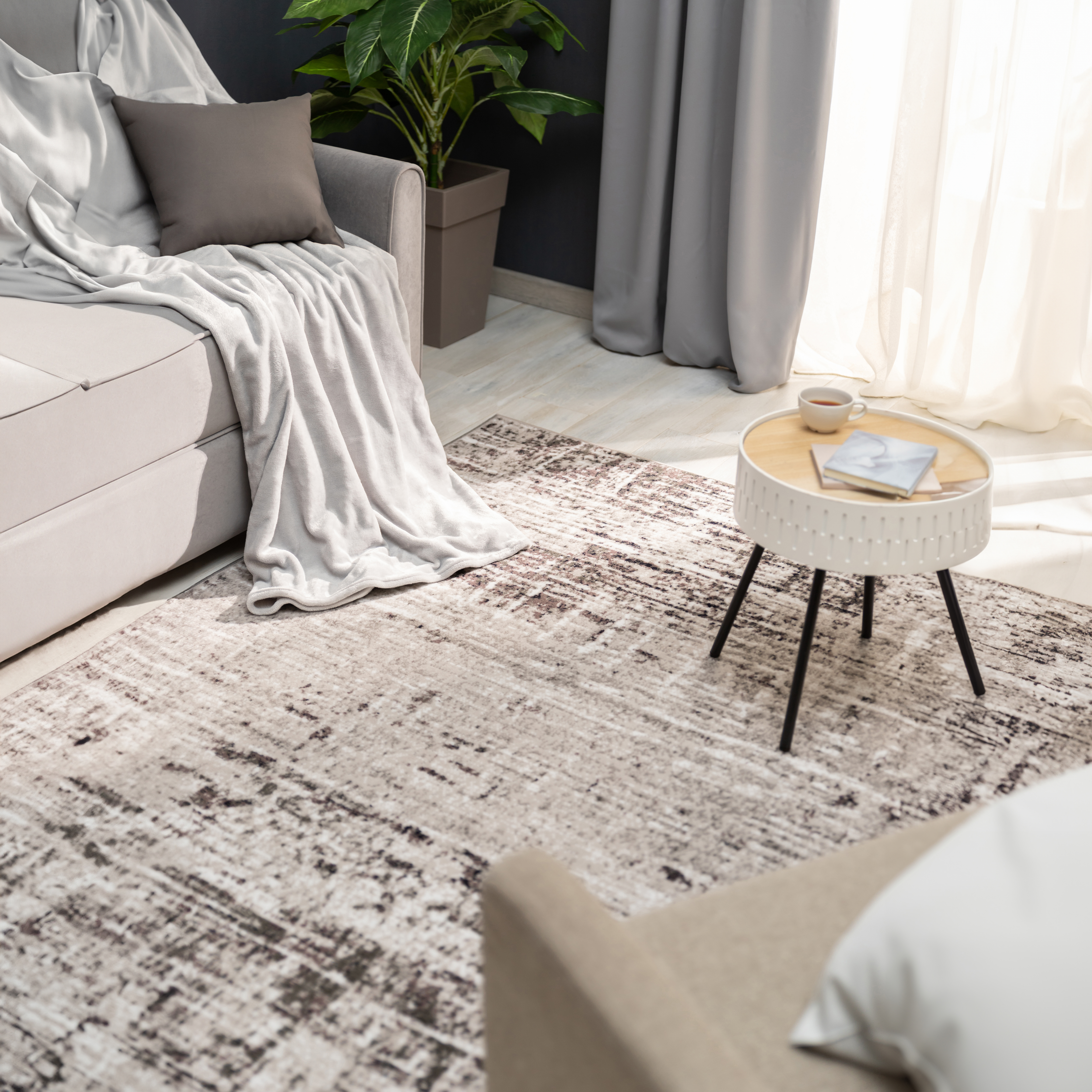 Изображение товара Ковер полипропилен Скай L031 80x150 см цвет серый