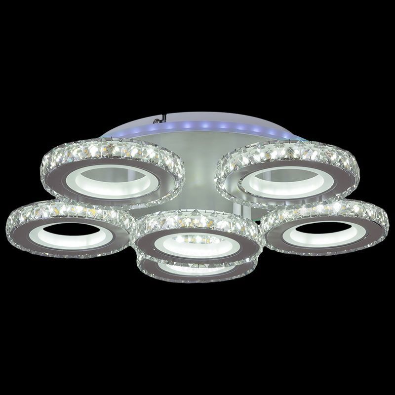 Изображение товара Люстра потолочная светодиодная Reluce 03900-0.3-5+1a+cr 34 м² с RGB регулировкой