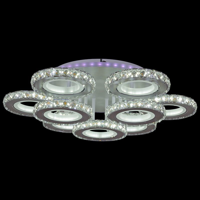 Изображение товара Люстра потолочная светодиодная Reluce 03900-0.3-6+3a+cr 52 м² регулируемый белый свет цвет белый