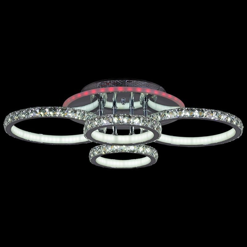 Изображение товара Люстра потолочная светодиодная Reluce 05819-0.3-04b cr 32 м² регулируемый белый свет цвет серый/серебристый