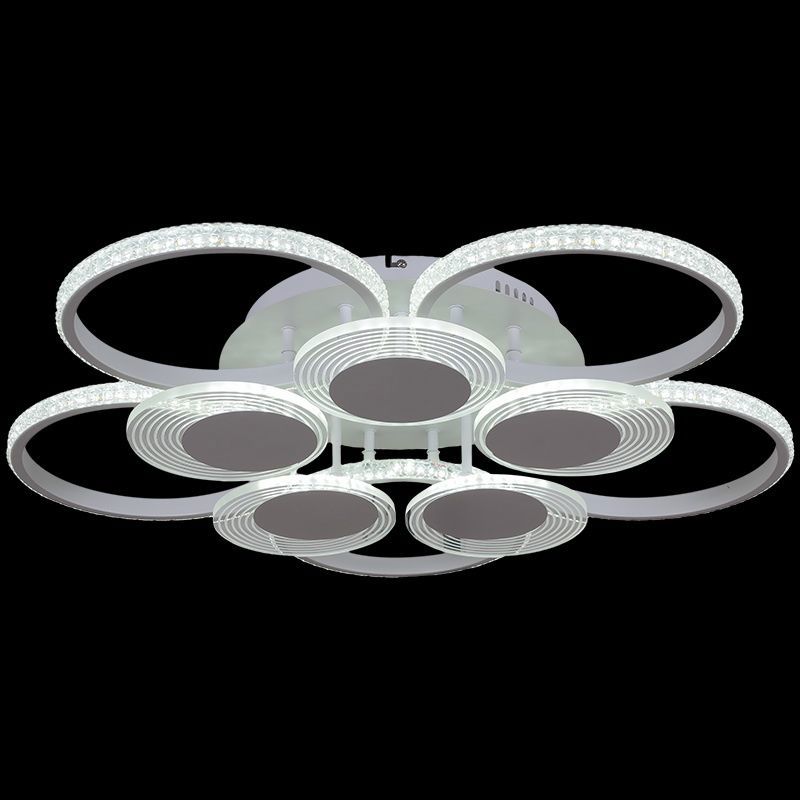 Изображение товара Люстра потолочная светодиодная Reluce 05883-0.3-5+5c белая для низких потолков