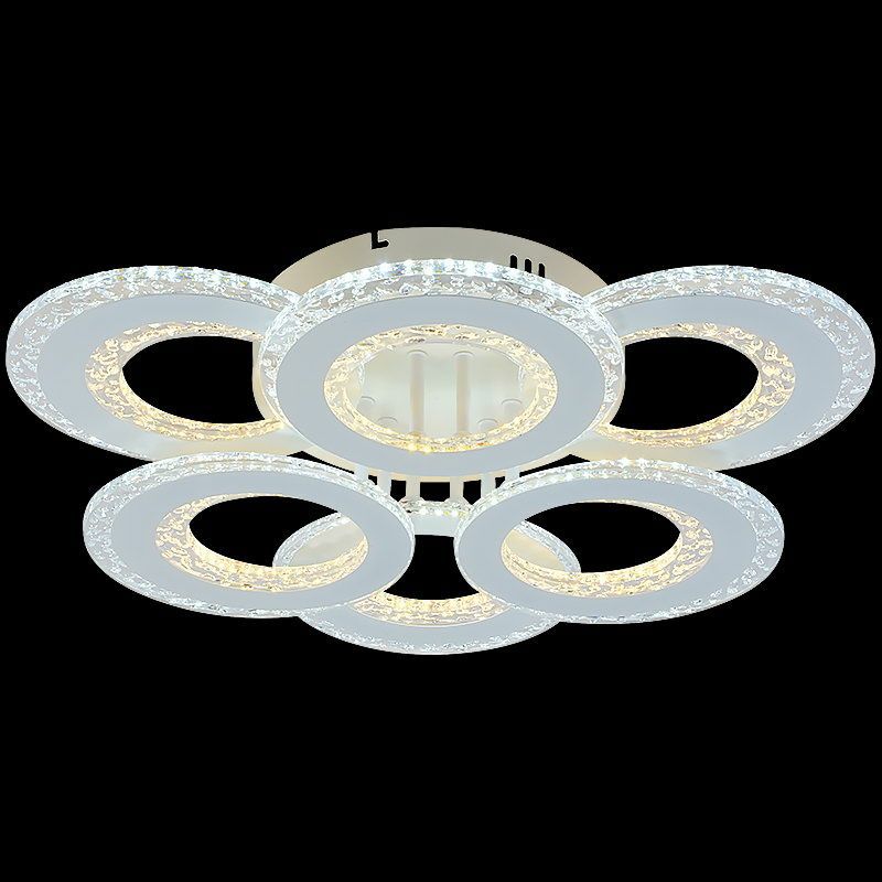 Изображение товара Люстра потолочная светодиодная Reluce 08423-0.3-3+3 42 м² белый стиль хай-тек с пультом