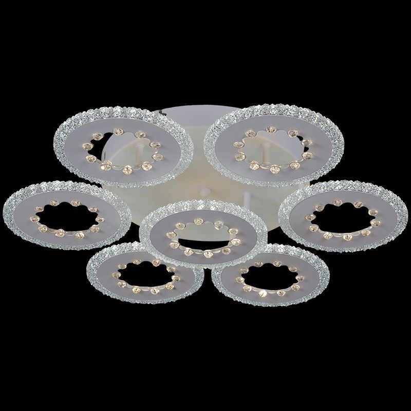 Изображение товара Люстра потолочная светодиодная Reluce 08451-0.3-6+1a 36 м² регулируемый белый свет цвет белый