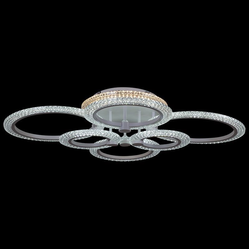 Изображение товара Люстра потолочная светодиодная Reluce 20707-0.3-2+2+2+1 стиль хай-тек белая 22 м²