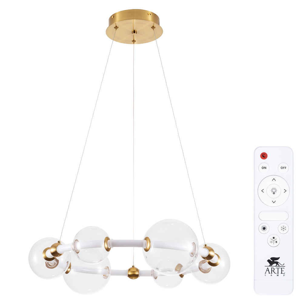 Изображение товара Светильник подвесной светодиодный Arte lamp A2780lm-30pb 6 м² теплый белый (желтый) свет цвет оранжевый/медный