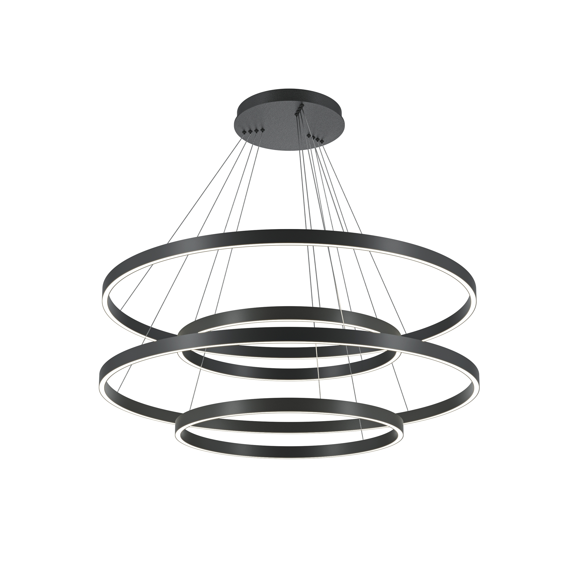 Изображение товара Светильник подвесной светодиодный Maytoni Mod058pl-l174bk 49 м² регулируемый белый свет цвет черный