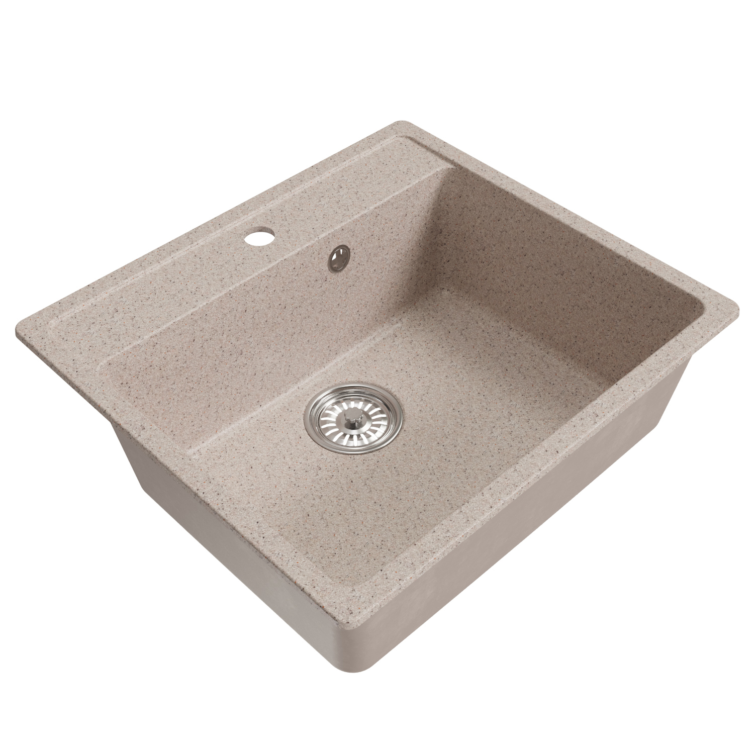 Изображение товара Врезная мойка Mixline Ml-gm15 из искусственного камня 66x53 см бежевый