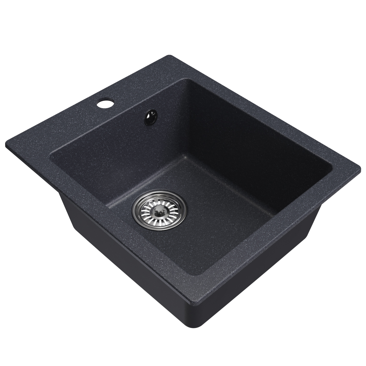 Изображение товара Врезная кухня мойка Mixline ML-GM14 из искусственного мрамора антрацит 53x53 см