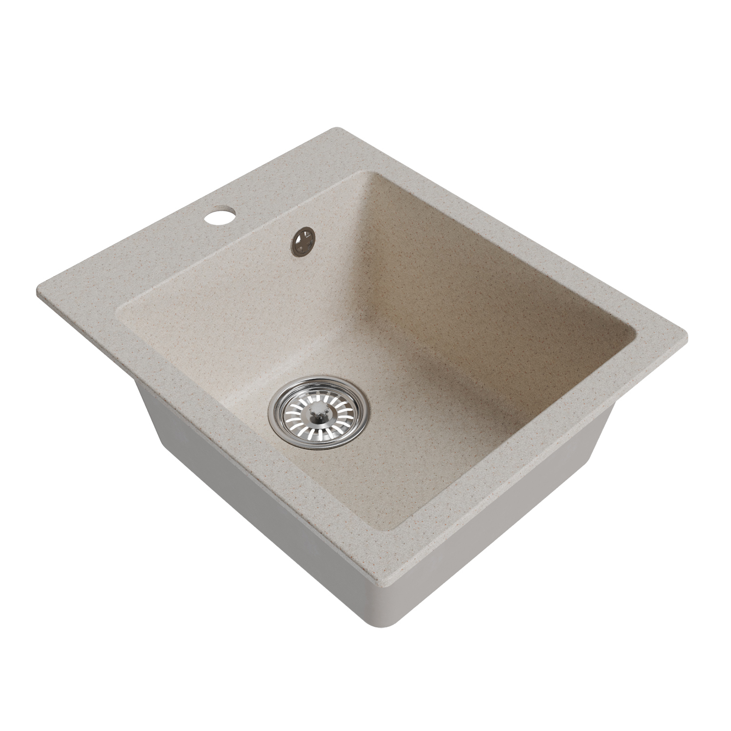 Изображение товара Врезная кухонная мойка Mixline ML-GM14 из искусственного мрамора 50x42 см бежевый