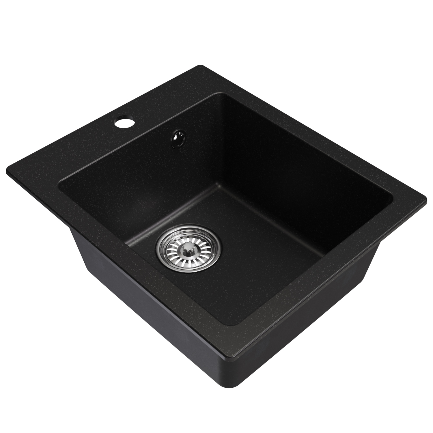 Изображение товара Врезная мойка Mixline ML-GM14 50x42 см из искусственного мрамора Черный