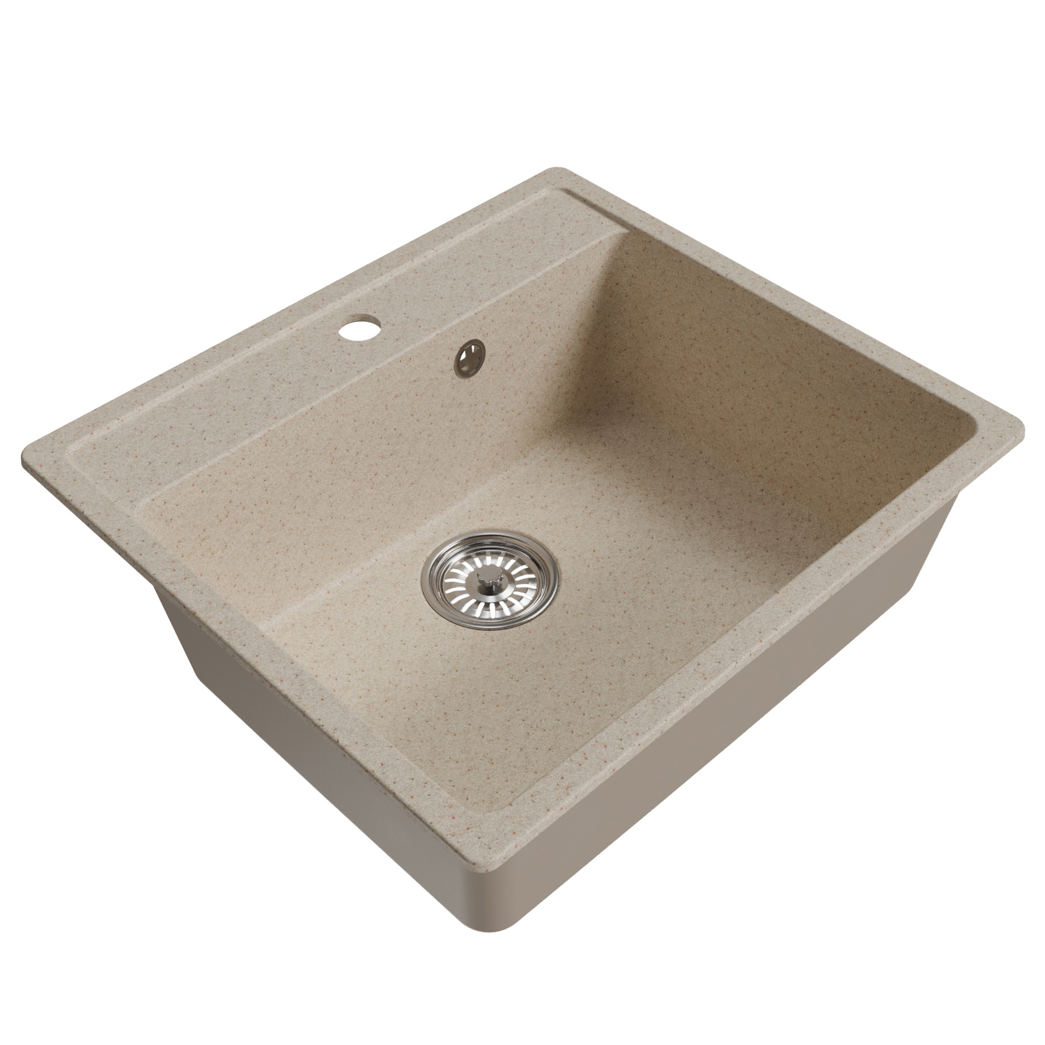 Изображение товара Врезная кухонная мойка Mixline ML-GM15 50x56 см искусственный мрамор бежевый