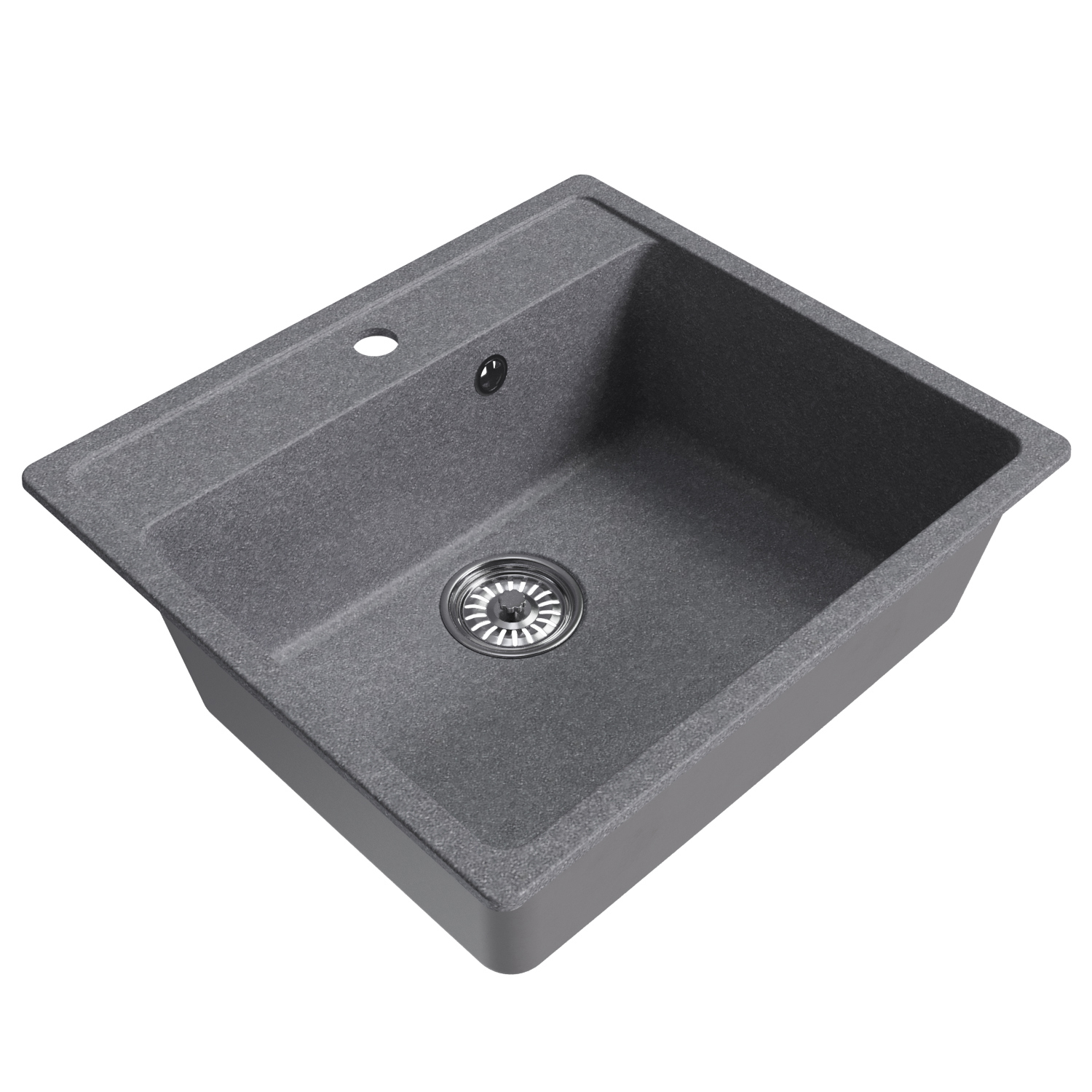 Изображение товара Врезная мойка из искусственного мрамора Mixline Ml-gm15 66x53 см графит