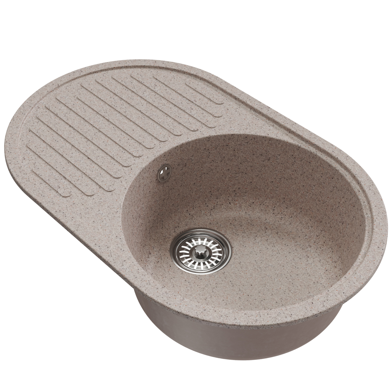 Изображение товара Врезная мойка Mixline Ml-gm16 46x73x18 см искусственный камень цвет песочный