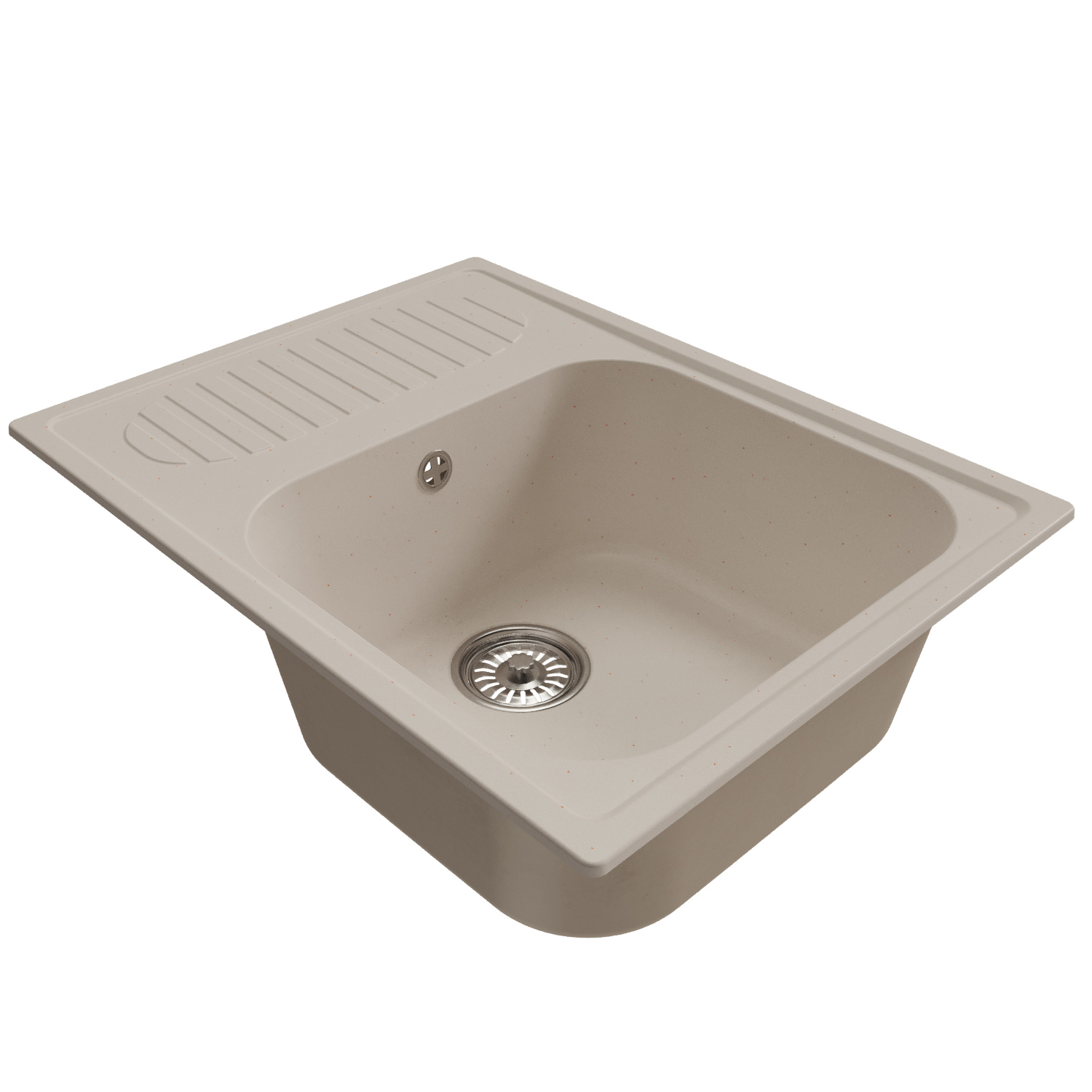 Изображение товара Врезная мойка из искусственного мрамора Mixline Ml-gm18 66x53 см белая