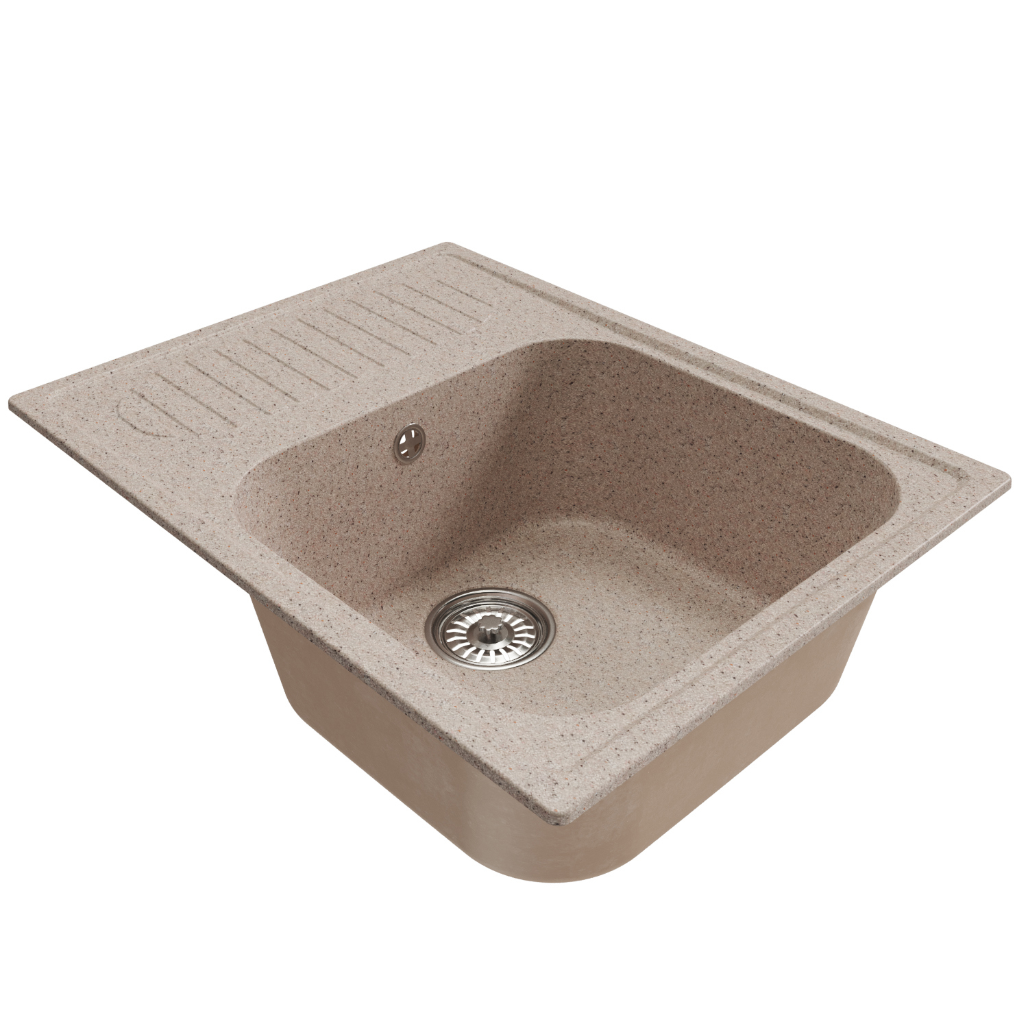 Изображение товара Врезная кухонная мойка из искусственного мрамора Mixline Ml-gm18 49x64 см бежевый