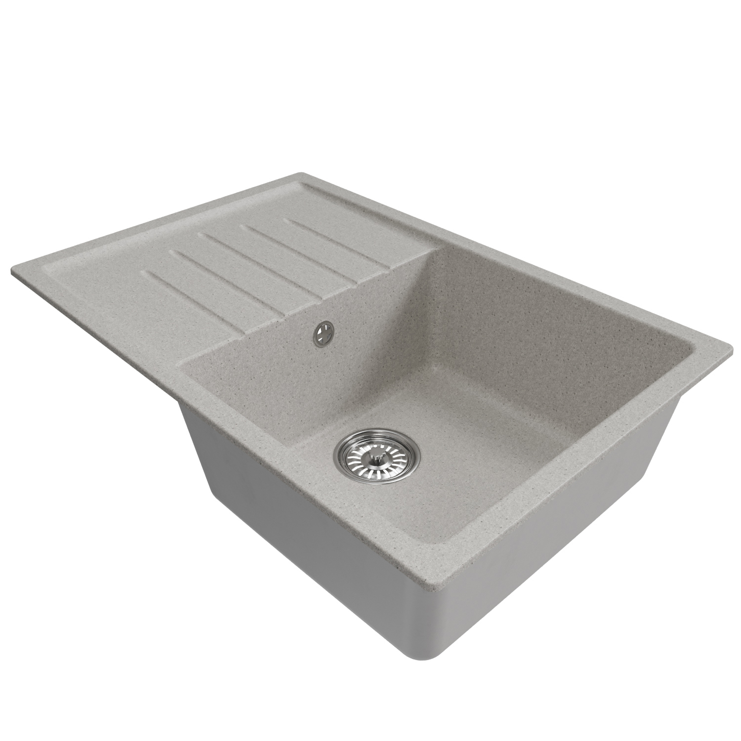 Изображение товара Врезная кухонная мойка Mixline Ml-gm19 из искусственного мрамора 89x53 см серый