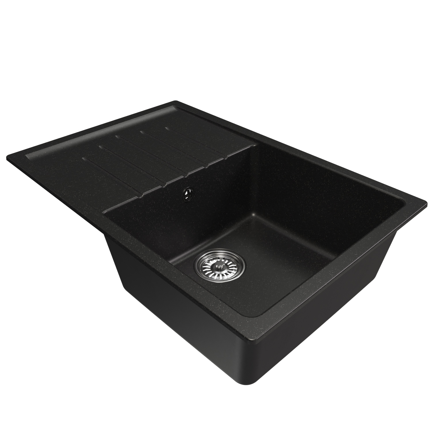 Изображение товара Врезная кухонная мойка из искусственного камня Mixline ML-GM19 89x53 см черная