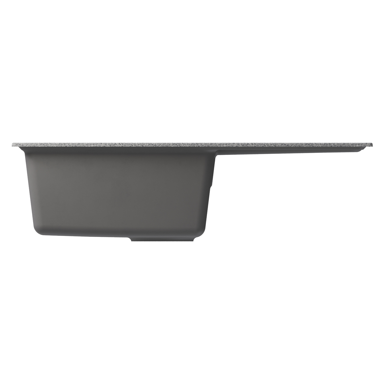Изображение товара Врезная мойка из искусственного камня Mixline Ml-gm31 66x53 см темно-серый