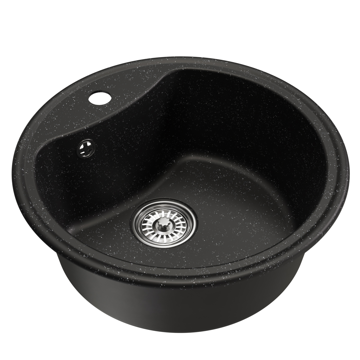 Изображение товара Врезная кухонная мойка Mixline ML-GM09 53x53см искусственный мрамор черная