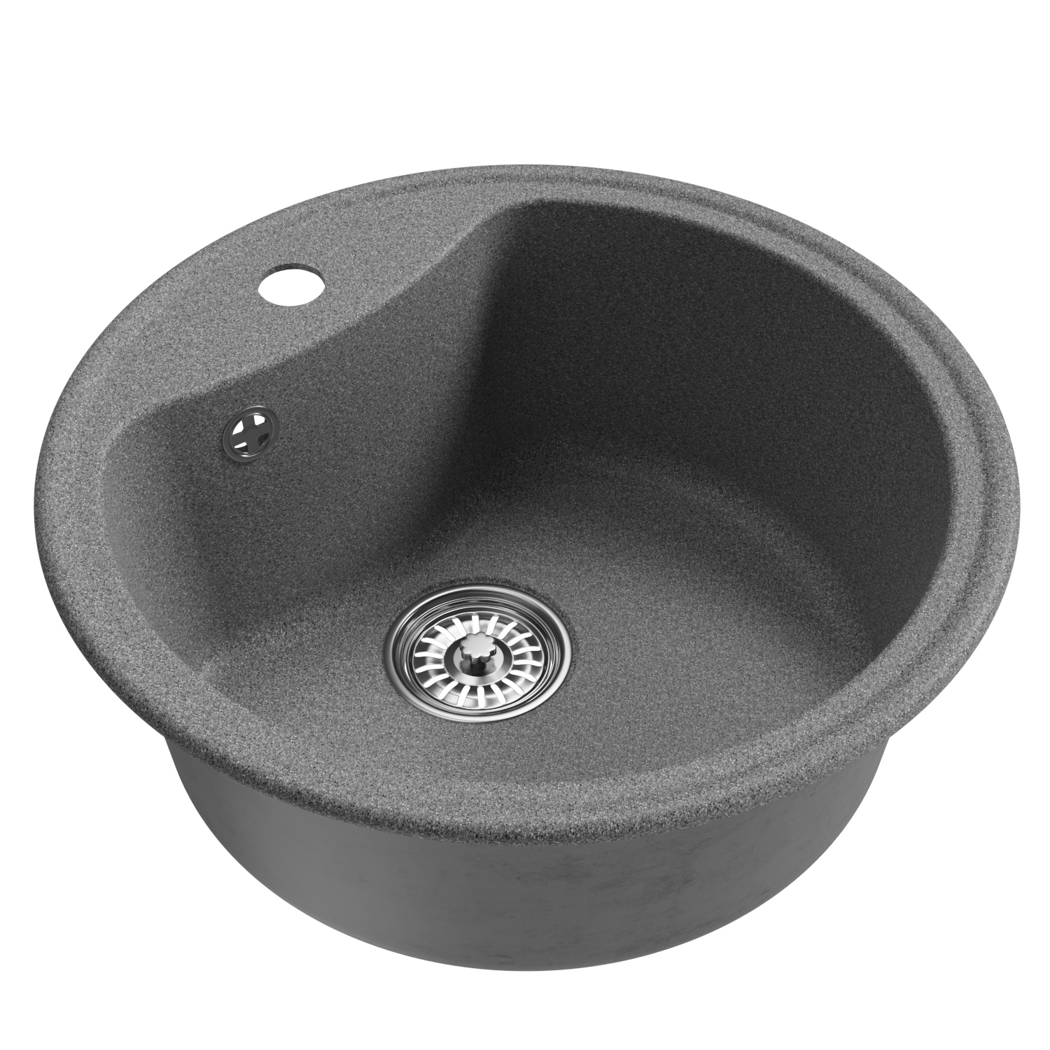 Изображение товара Врезная кухонная мойка Mixline ML-GM09 51x51 см искусственный камень темно-серый