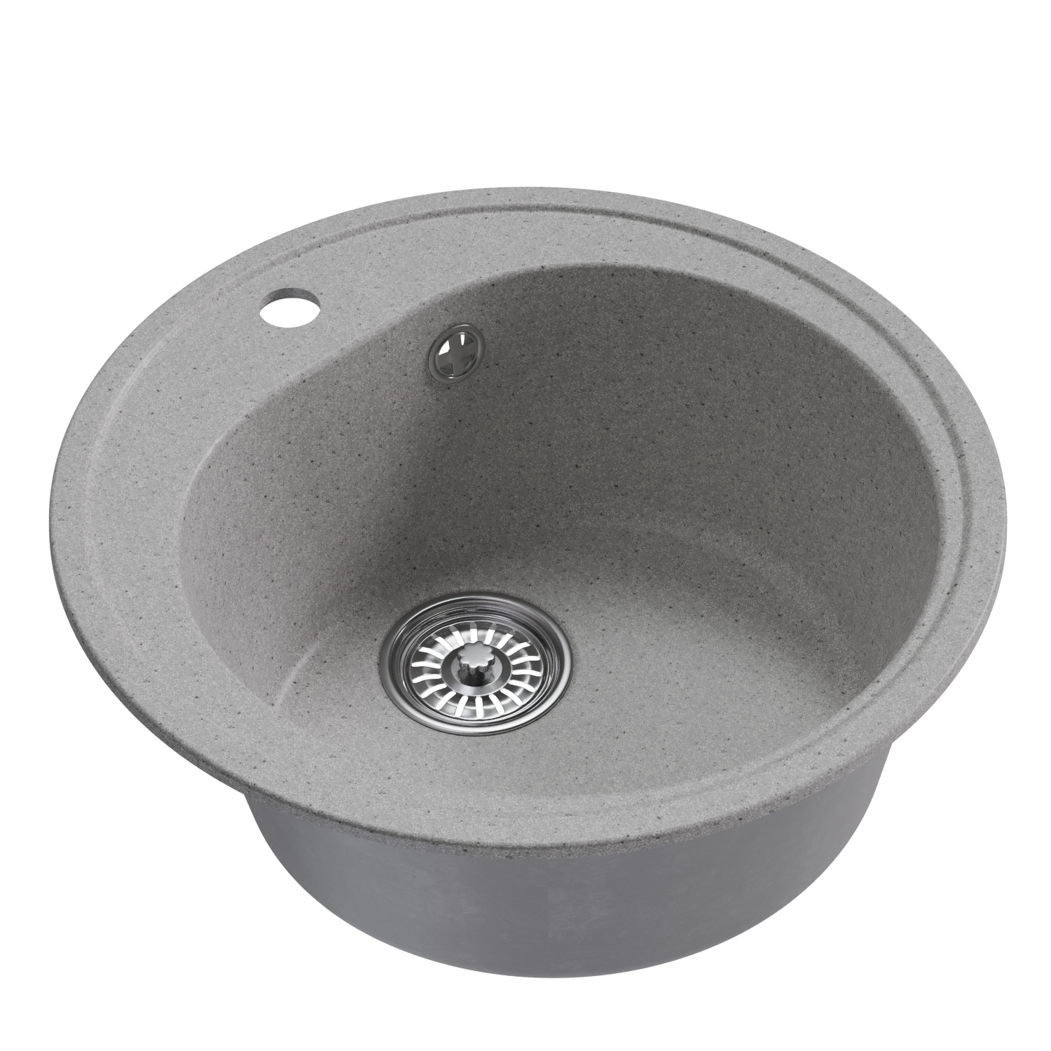 Изображение товара Врезная кухонная мойка Mixline ML-GM11 50x50 см искусственный мрамор серый