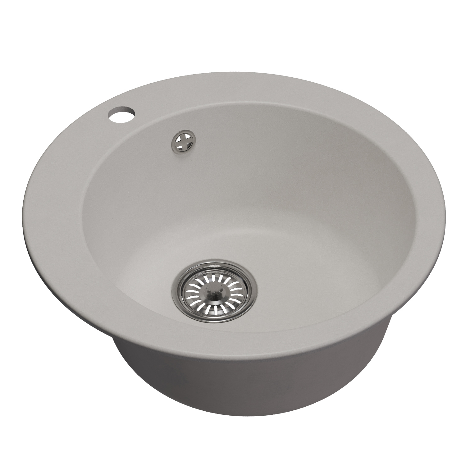 Изображение товара Врезная кухонная мойка из искусственного мрамора Mixline ML-GM13 (341) NEW белая 49x49 см