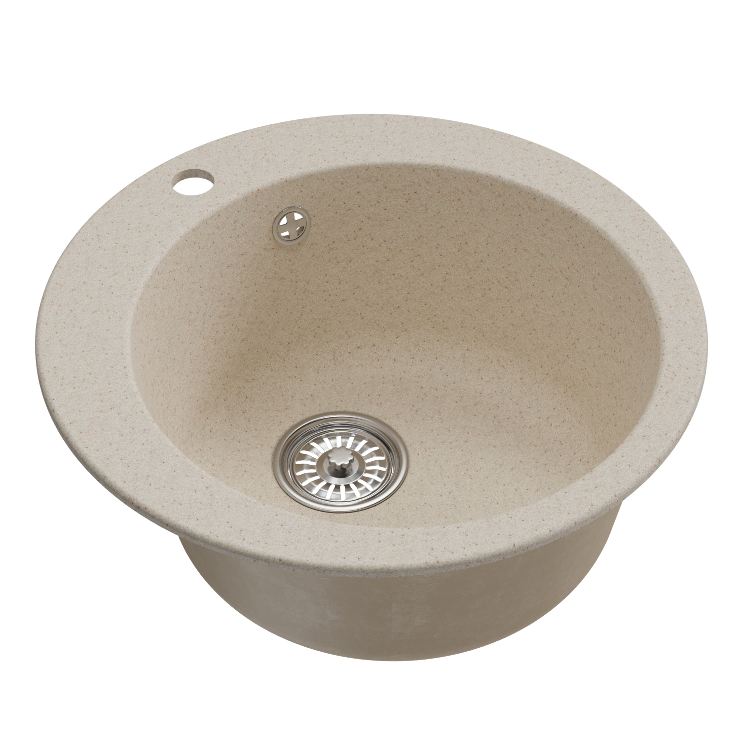 Изображение товара Врезная кухня мойка Mixline ML-GM13 NEW из искусственного камня 49x49 см бежевый