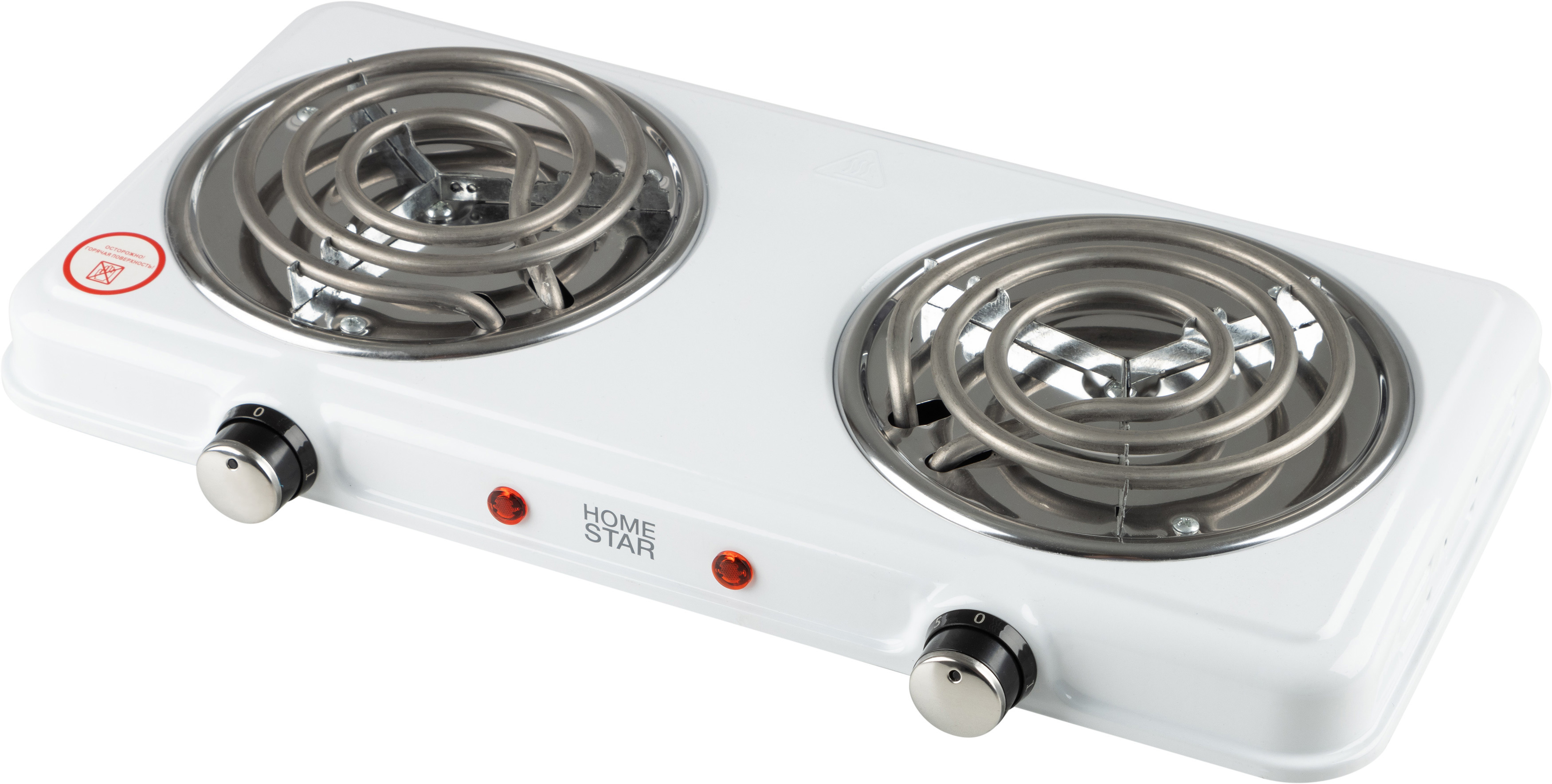 Изображение товара Электрическая настольная плита Homestar HS-1109 2 конфорки Белая