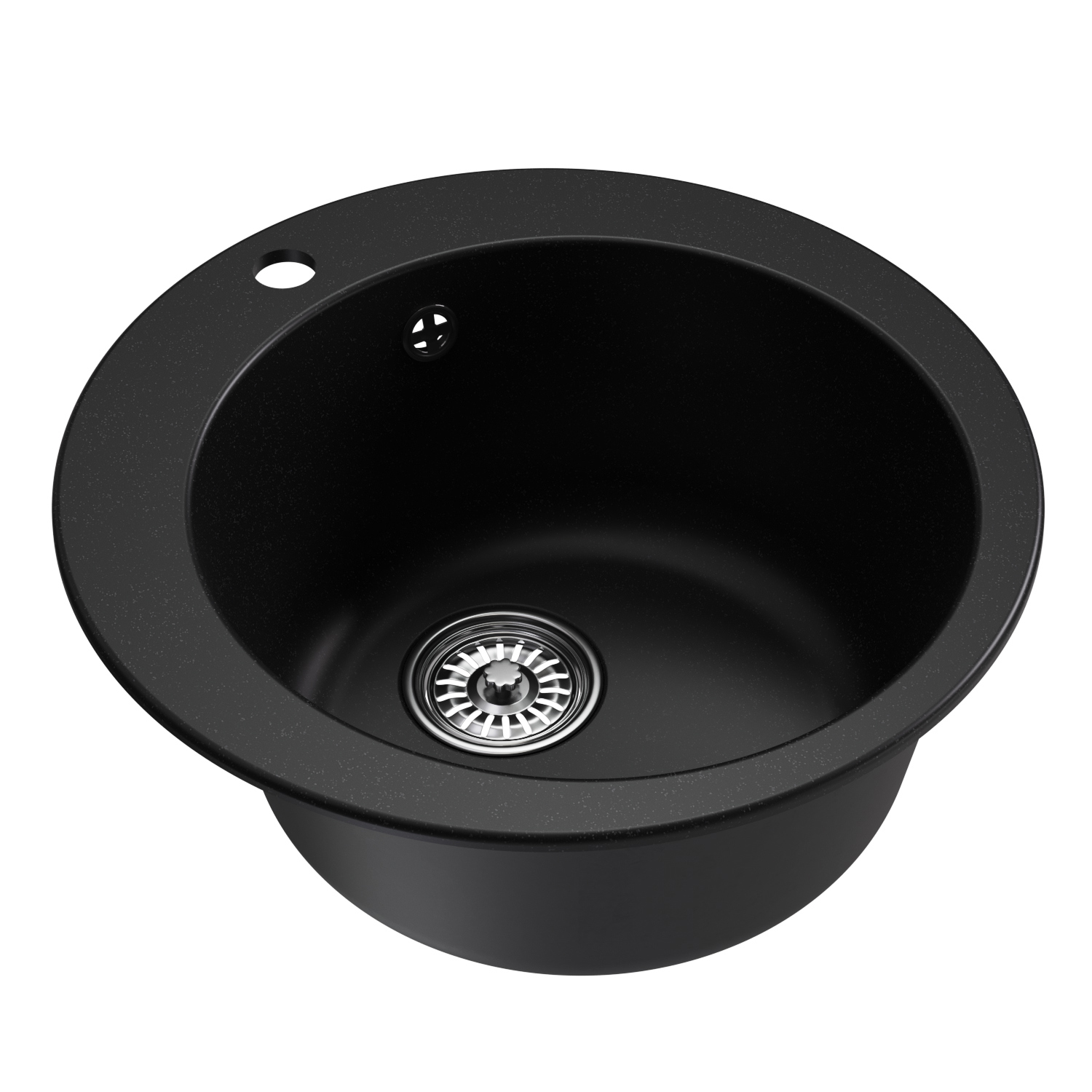 Изображение товара Врезная мойка Mixline ML-GM13 NEW 49x49x20 см искусственный камень цвет черный