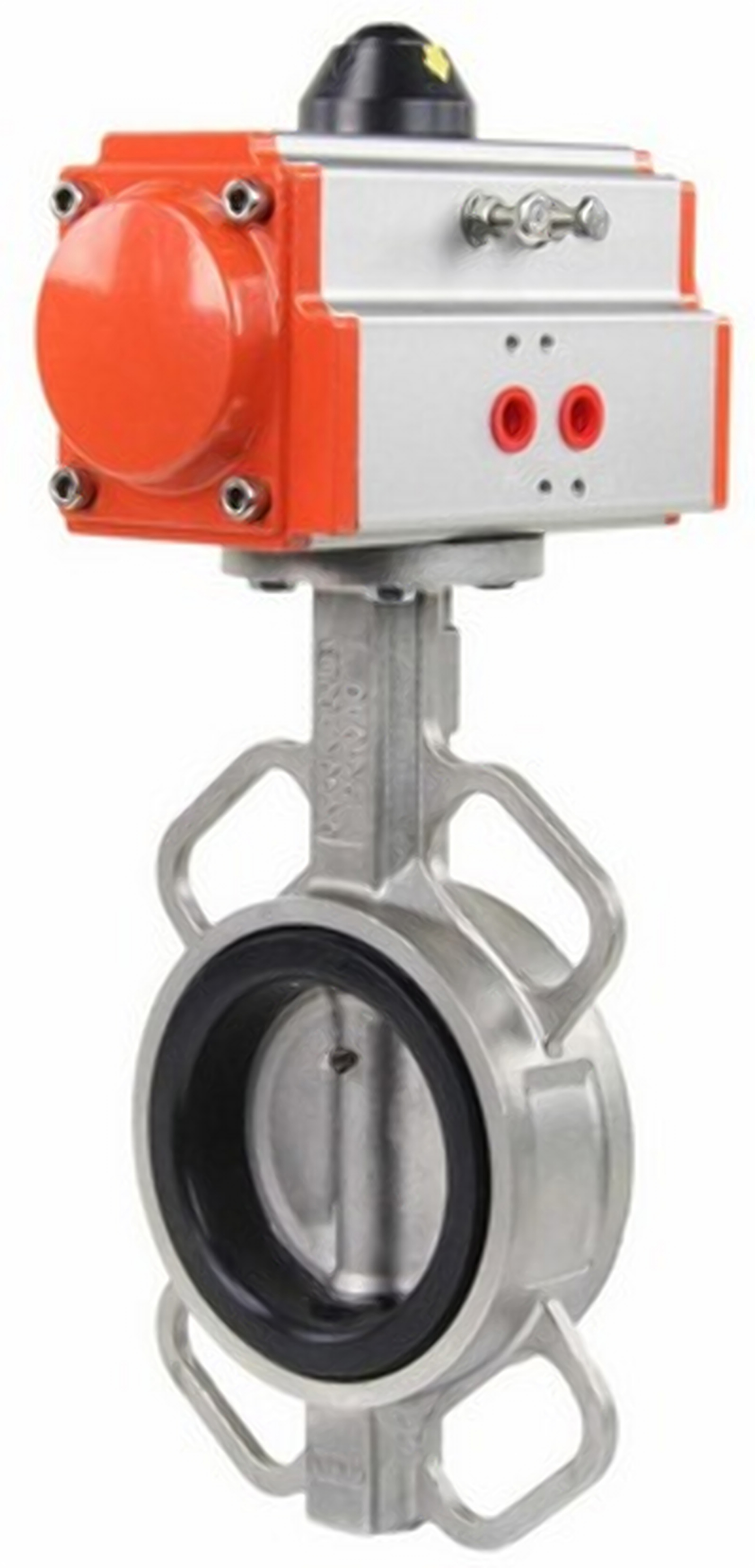 Изображение товара Затвор дисковый поворотный DN.ru 316L-316L-EPDM с пневмоприводом Россия