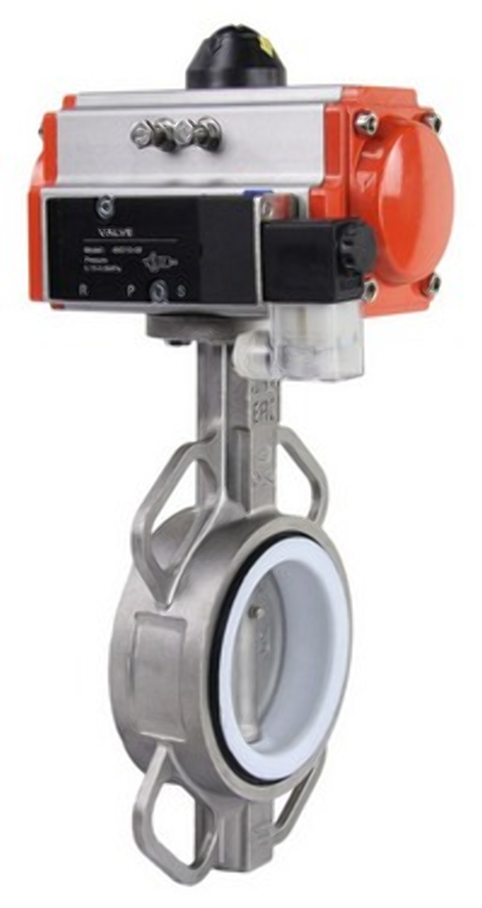 Изображение товара Затвор дисковый поворотный DN.ru 316L 80 мм с пневмоприводом Россия