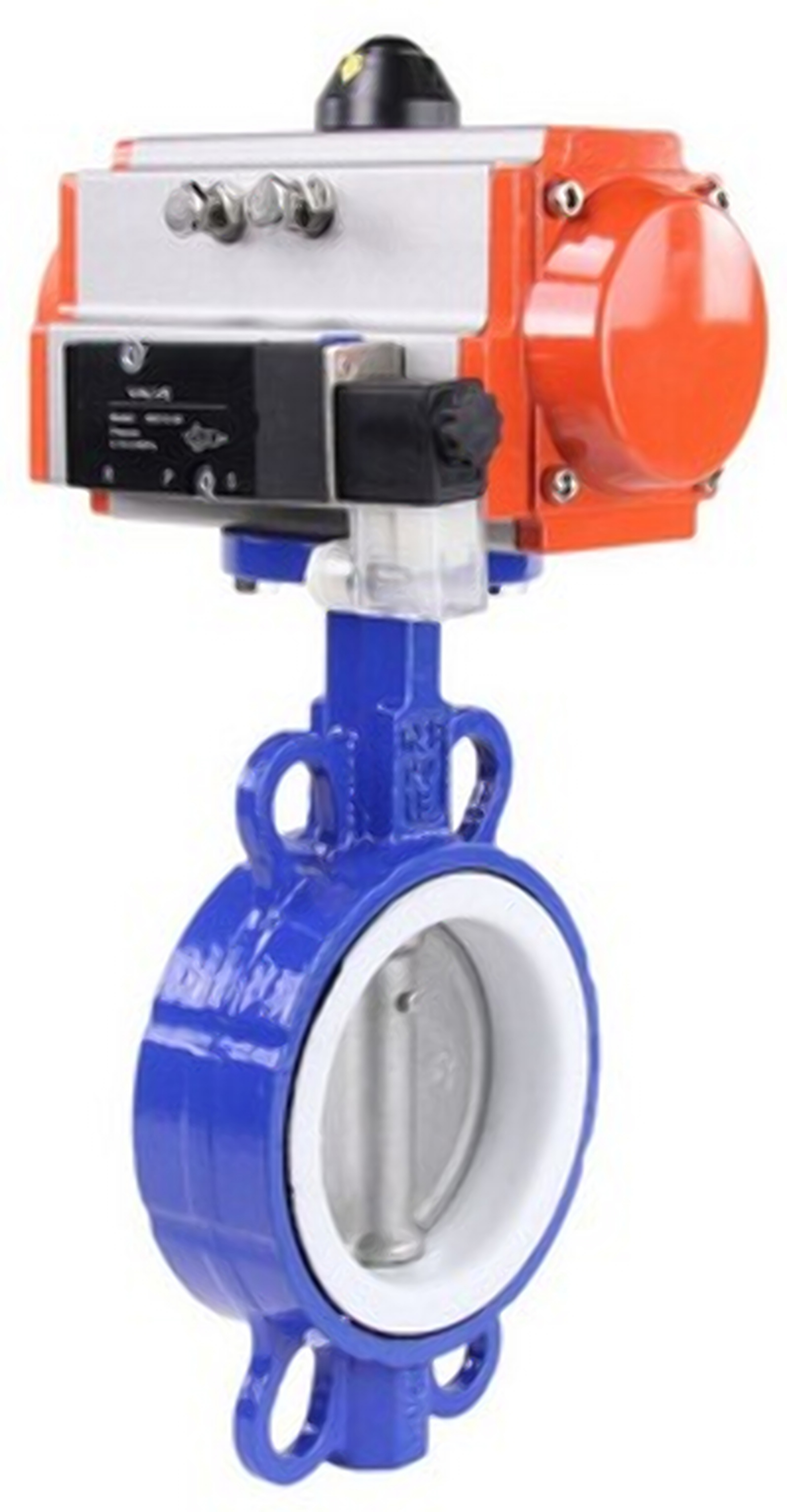 Изображение товара Затвор дисковый поворотный DN.ru WCB-316L-PTFE Ду150 Ру16 с пневмоприводом