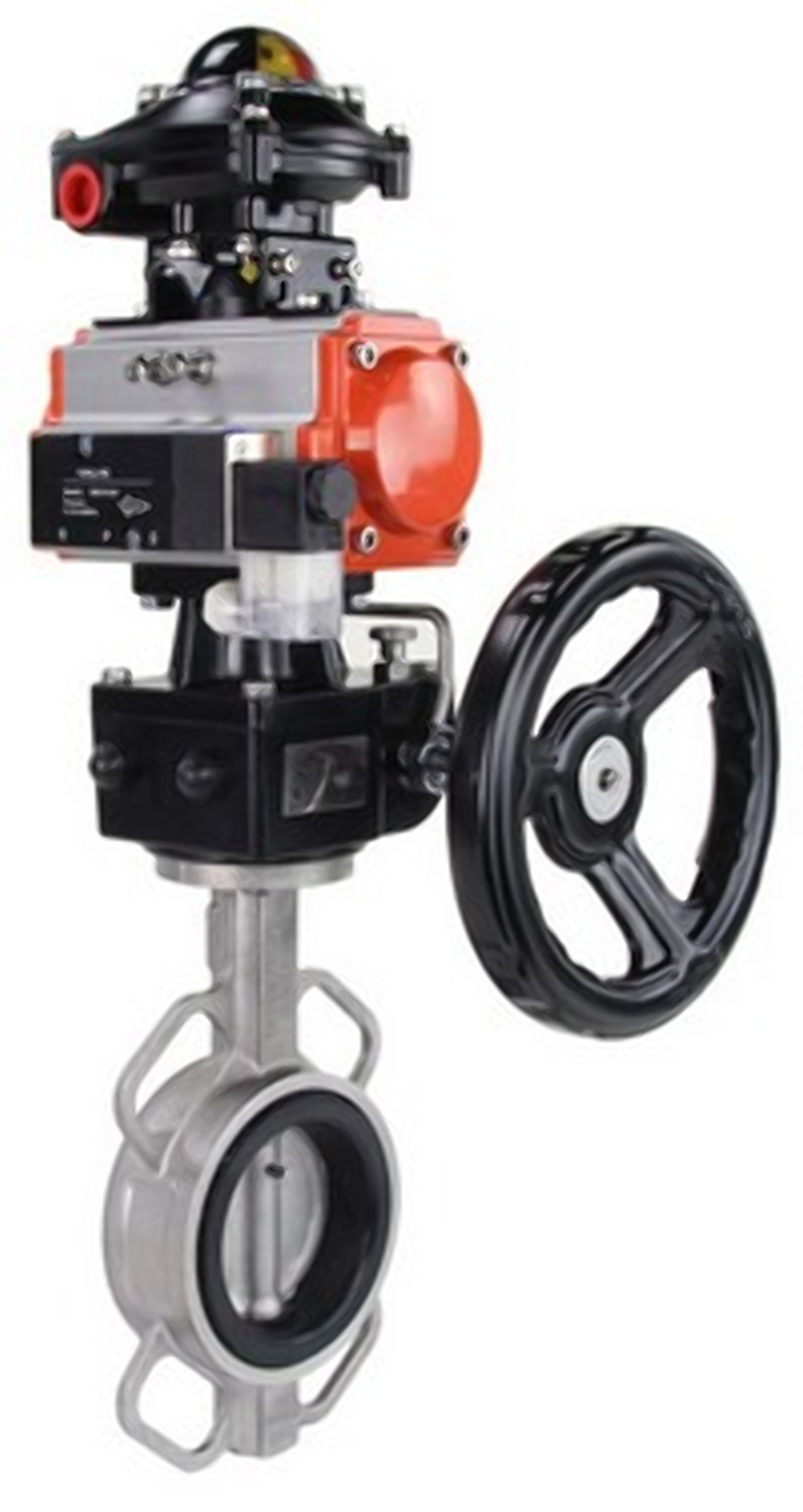 Изображение товара Затвор Dn.ru Ду200 Ру16 8" рычаг черный нержавеющая сталь D050-00099